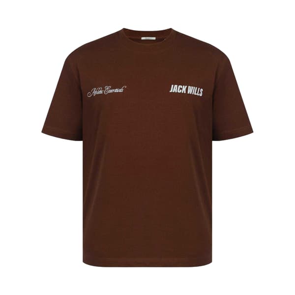 Jack Wills Herr Script Mix Oversized T-shirt S Choklad Chocolate S