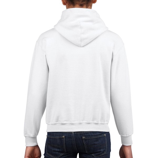 Gildan Heavy Blend Unisex Barn Hoodie / Huva White XS