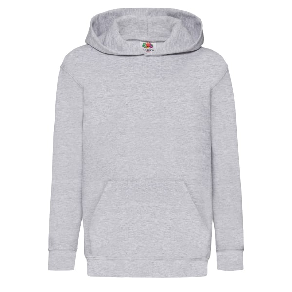 Fruit Of The Loom Unisex Barn Hoodie / Hoodie 1 Heather Grey 12-13