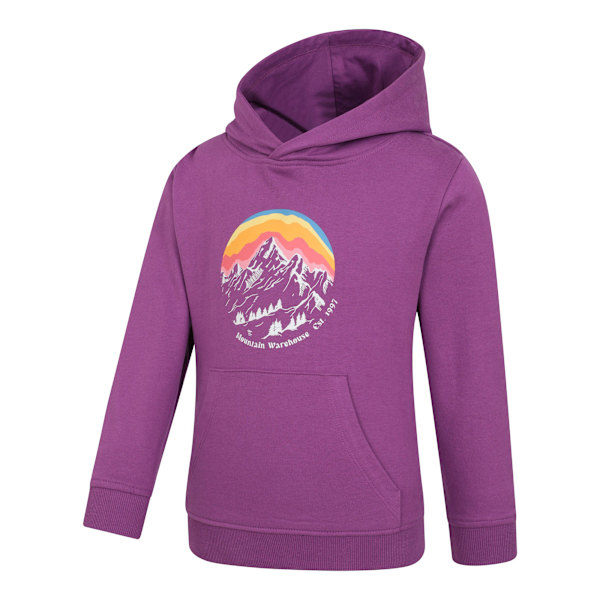 Mountain Warehouse Barn/Kids Mountain Snowy Hoodie 7-8 År Purple 7-8 Years