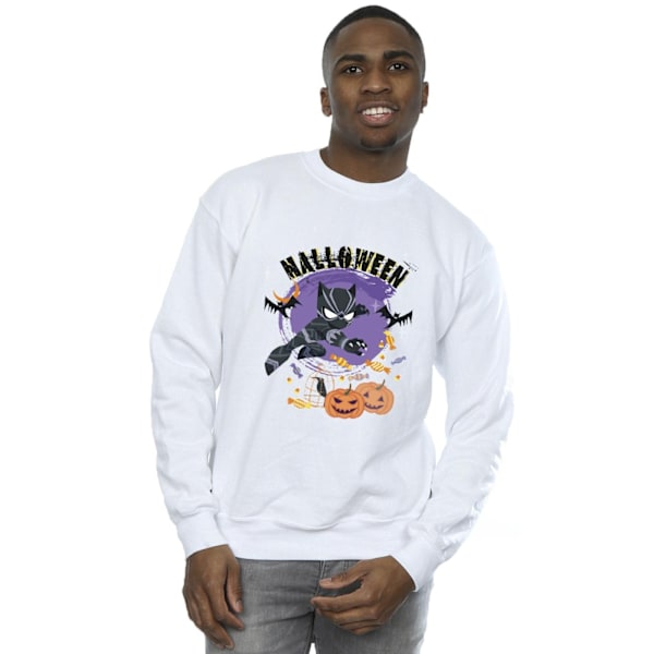 Marvel Herr Svart Panther Halloween Sweatshirt M Vit White M