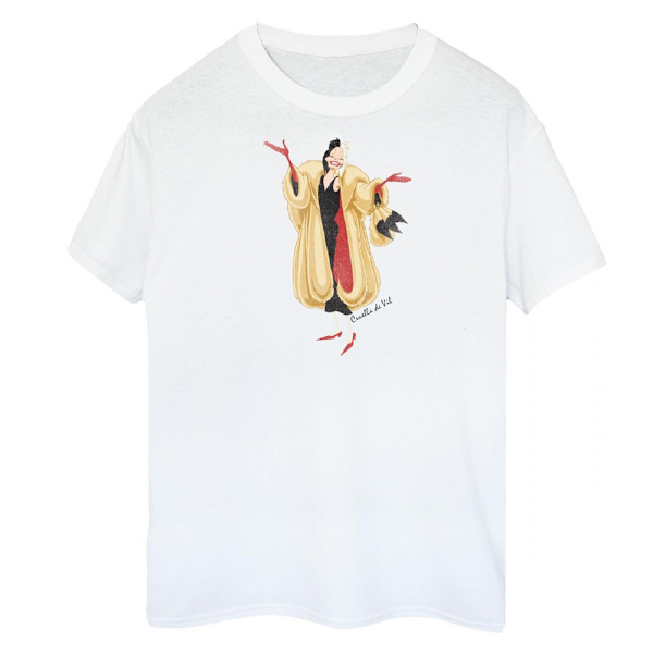 101 Dalmatiner Dam/Dam Cruella De Vil Boyfriend T-shirt X White/Beige XL
