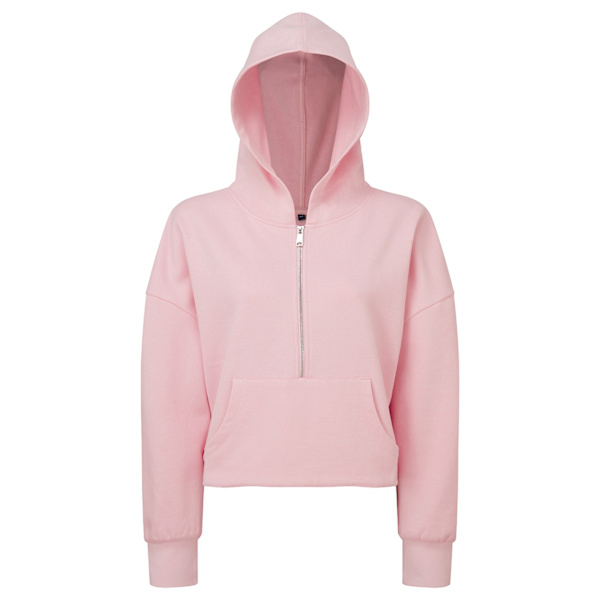 TriDri Dam/Dam Half Zip Hoodie 10 UK - 12 UK Ljusrosa Light Pink 10 UK - 12 UK