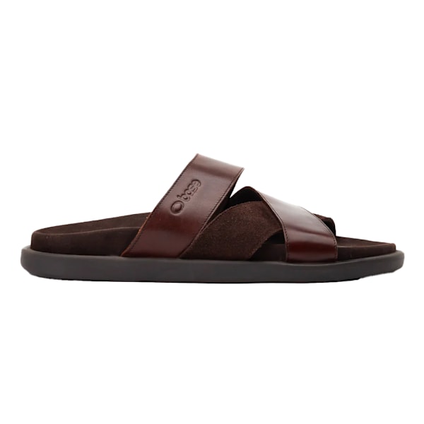 Base London Mens Ponza Läder Slip-on Sandaler 10 UK Mörkbrun Dark Brown 10 UK