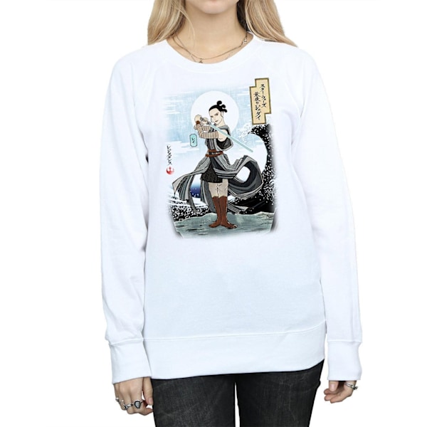 Star Wars Dam/Kvinnor The Last Jedi Japanska Rey Sweatshirt L White L