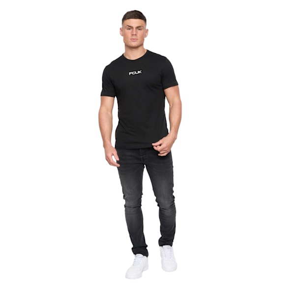 French Connection Herr FCUK Chest Build T-Shirt M Svart Black M