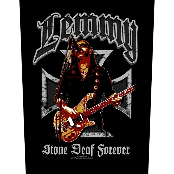 Lemmy Stone Deaf Patch En Storlek Svart/Vit/Röd Black/White/Red One Size