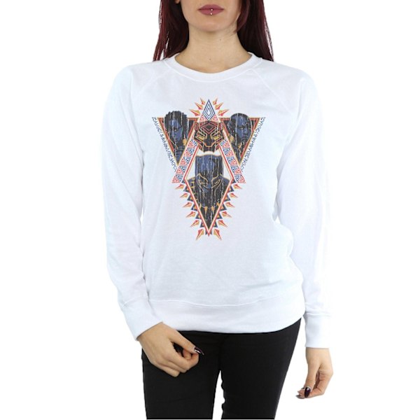 Marvel Womens/Ladies Black Panther Tribal Heads Sweatshirt M Wh White M