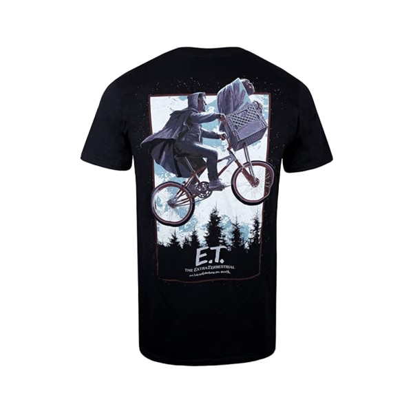 E.T. den Extra-Terrestrial Mens Flying T-Shirt XL Svart/Vit Black/White XL