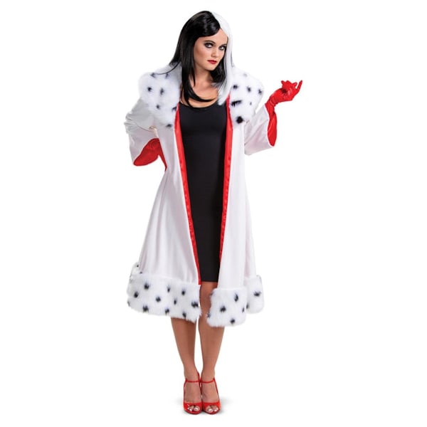 101 Dalmatiner Dam/Dam Cruella De Vil Klassisk Kostymset White/Red L