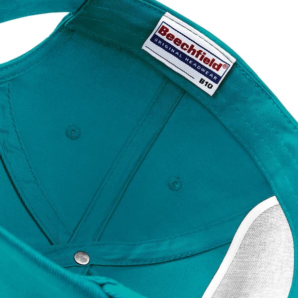 Beechfield Unisex Original 5-Panel Baseballkeps i enfärgad design, One Size Emerald One Size
