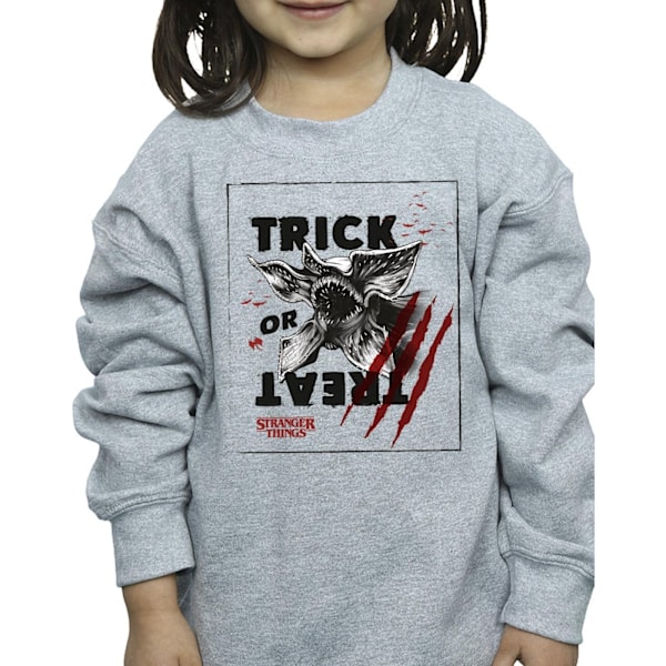 Netflix Girls Stranger Things Trick Or Treat Slash Sweatshirt 7 Sports Grey 7-8 Years