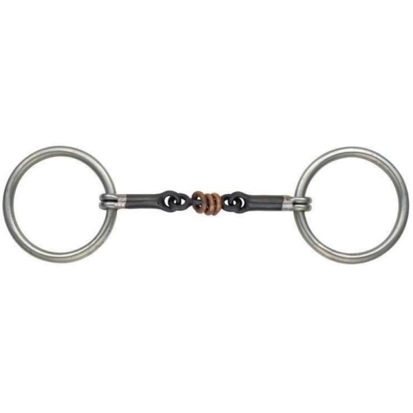 Shires Sweet Iron Roller Horse Snaffle Bit 5.5in Black Black 5.5in