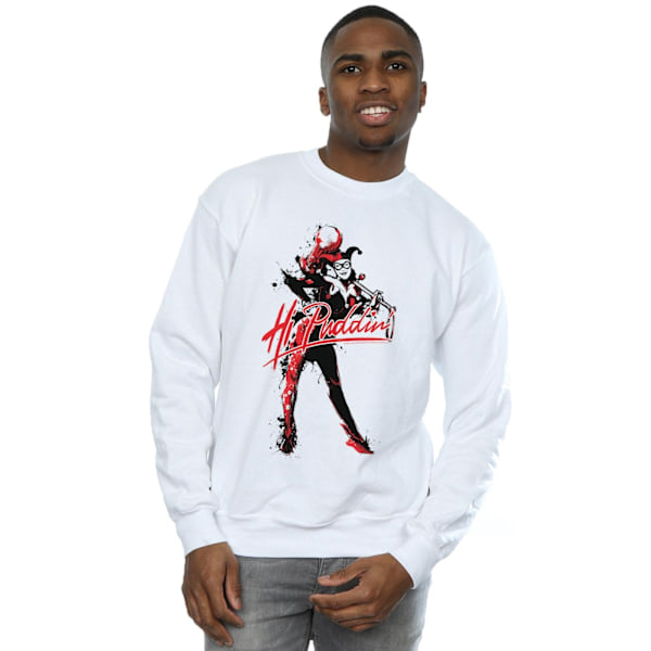 DC Comics Herr Harley Quinn Hi Puddin Sweatshirt 3XL Vit White 3XL