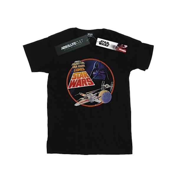 Star Wars Dam/Damer Från En Galax Långt Långt Borta Bomullspojkvän T-shirt Black 5XL