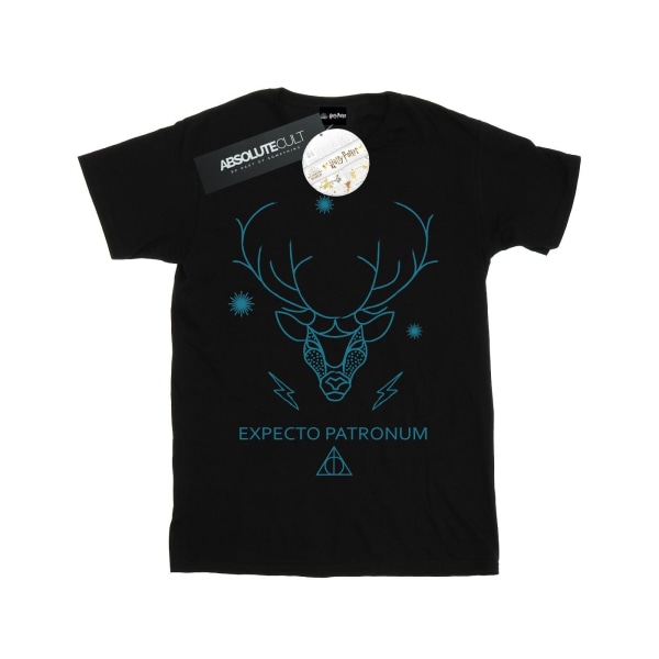 Harry Potter flickor Expecto Patronum bomull T-shirt 5-6 år Bl Black 5-6 Years