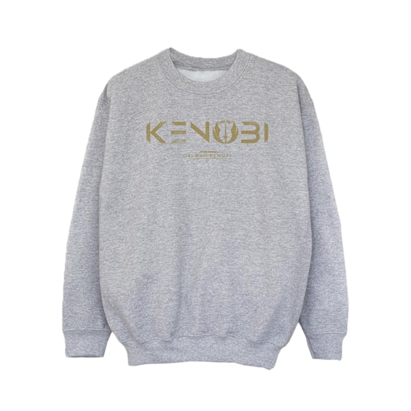 Star Wars Girls Obi-Wan Kenobi Logo Sweatshirt 12-13 år Spor Sports Grey 12-13 Years