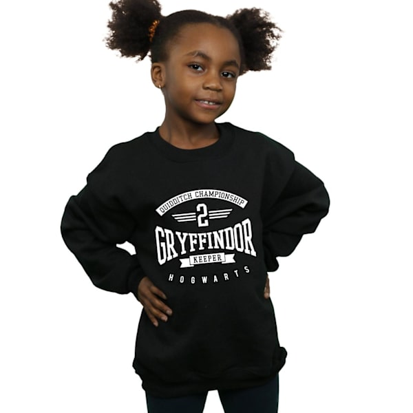 Harry Potter Tjejer Gryffindor Keeper Sweatshirt 7-8 År Svart Black 7-8 Years