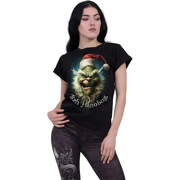 Spiral Direct Dam/Kvinnor Bah Humbug Kortärmad T-shirt M Black M