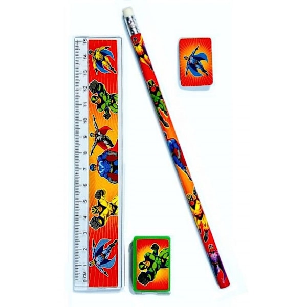 Superhjälte-brevpappersset (4-pack) En storlek Flerfärgad Multicoloured One Size