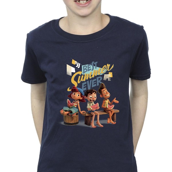 Disney Boys Luca Bästa Sommaren Någonsin T-shirt 7-8 år Marinblå Navy Blue 7-8 Years