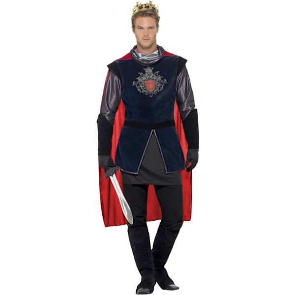 Smiffys Deluxe Kung Arthur Kostymset för Män M Svart/Röd Black/Red M