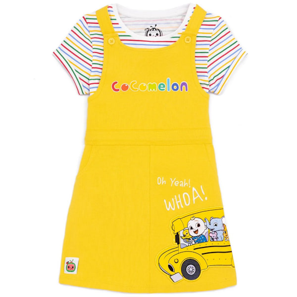 Cocomelon Flickor Oh Yeah! Whoa! Fodralklänningsset 2-3 År Gul Yellow/White 2-3 Years