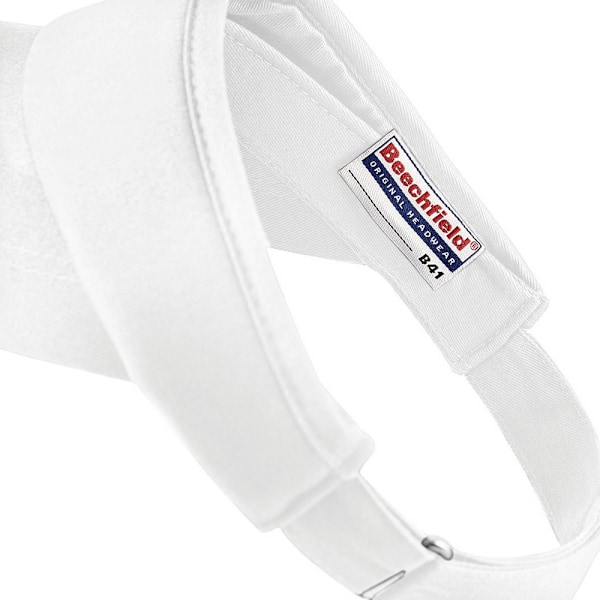 Beechfield Unisex Sports Visor / Huvudbonad (2-pack) One Size White One Size