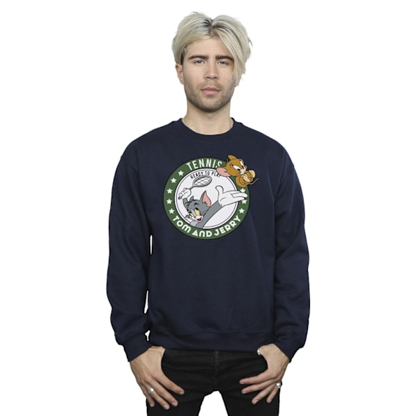 Tom And Jerry Herr Tennis Ready To Play Sweatshirt L Marinblå Navy Blue L