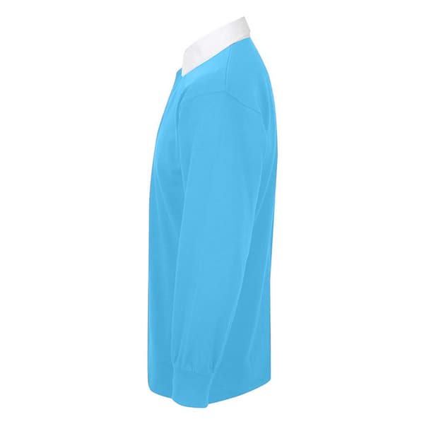 Front Row Långärmad Klassisk Rugby Polotröja S Surf Blå/Vit Surf Blue/White S