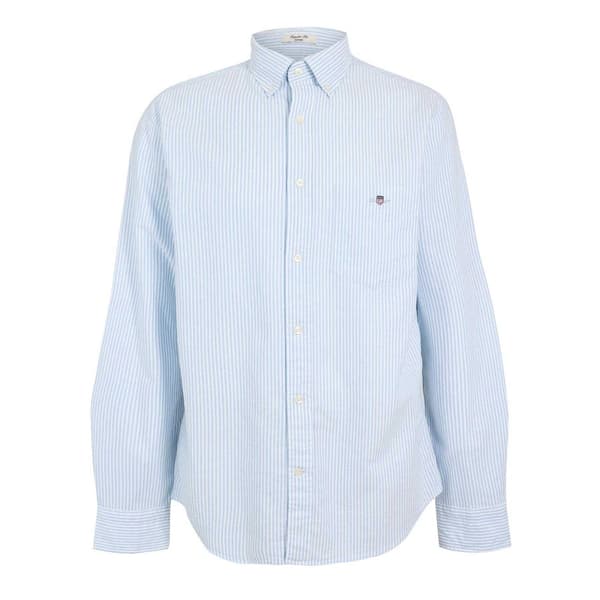 Gant Herr Randig Skjorta L Ljusblå Light Blue L