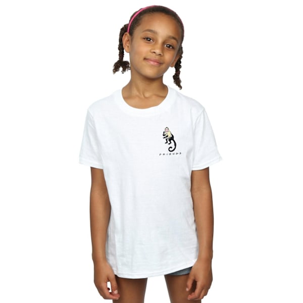 Friends Girls Marcel Brösttryck Bomull T-shirt 12-13 år Vit White 12-13 Years