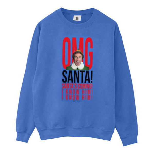 Elf Dam/Damer OMG Santa I Know Him Sweatshirt S Royal Blue Royal Blue S