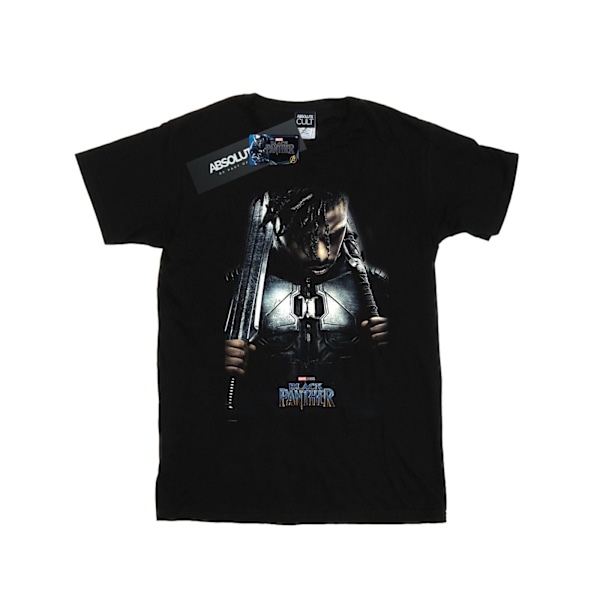 Marvel Dam/Damer Svart Panter Killmonger Poster Bomull Pojkvän T-shirt Black S