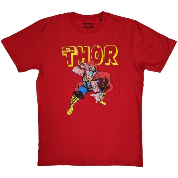 Thor Unisex Adult Hammer Distressed T-Shirt XL Röd Red XL