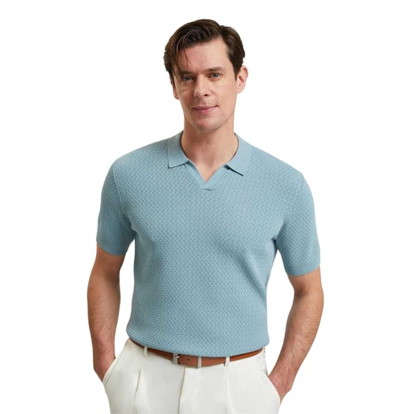 Ted Baker Herr Zig Zag Stickad Pikétröja M Blå Blue M