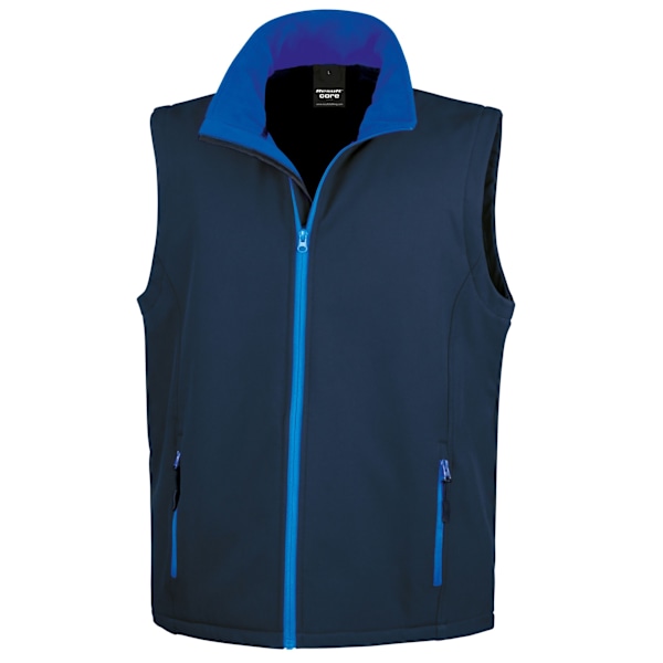 Result Herr Printable Softshell Body Warmer 4XL Marinblå/Kunglig Blå Navy/Royal Blue 4XL
