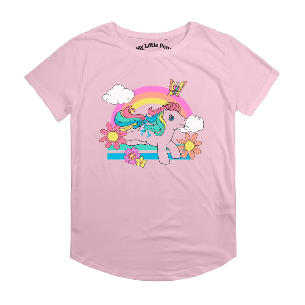 My Little Pony Dam/Ladies Leaping Rainbows T-shirt L Light P Light Pink L