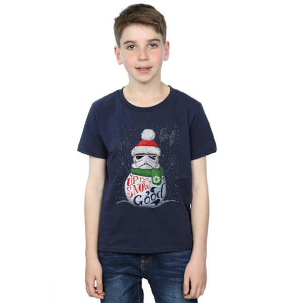 Star Wars Boys Stormtrooper Up To Snow Good T-Shirt 7-8 år N Navy Blue 7-8 Years