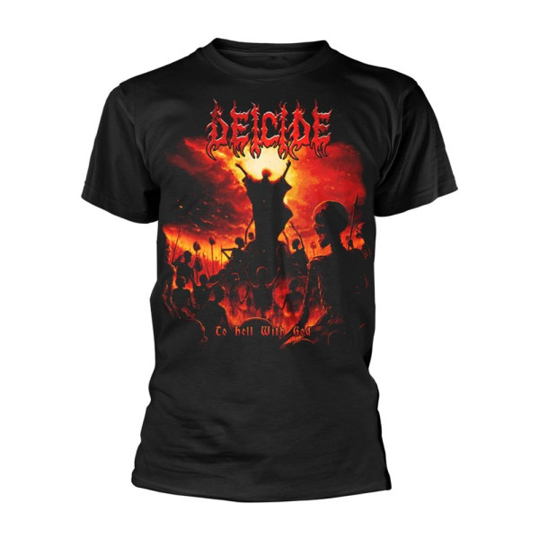Deicide Unisex Adult To Hell With God T-Shirt L Svart Black L