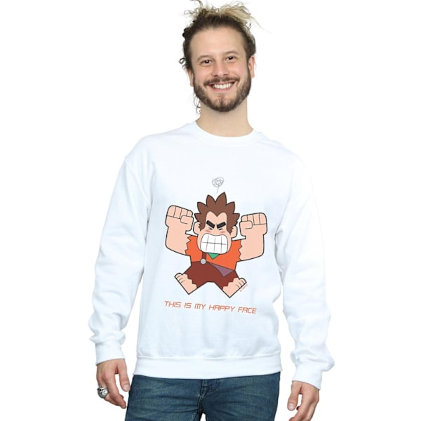 Disney Herr Wreck It Ralph Happy Face Sweatshirt 3XL Vit White 3XL