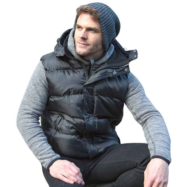 Result Core Unisex Vuxen Nova Vadderad Väst S Svart Black S