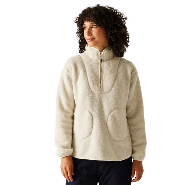 Regatta Dam/Dam Frankie Abstract Borg Half Zip Fleecejacka Light Vanilla 18 UK