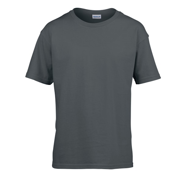 Gildan SoftStyle Ringspun T-shirt för barn 9-11 år, kolgrå Charcoal 9-11 Years
