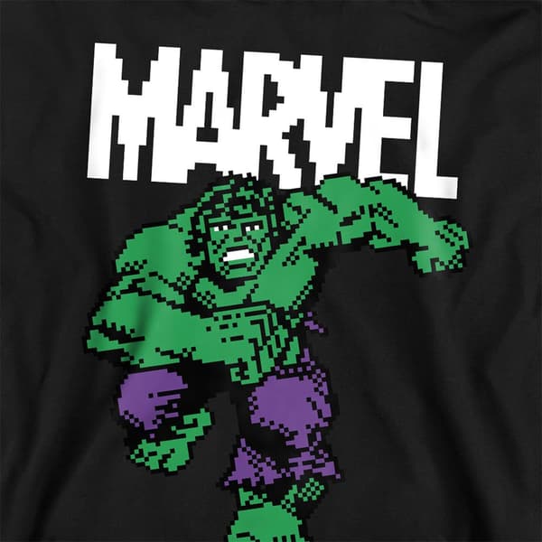 Marvel Barn/Kids Hulk Pixel Pull Over Hoodie 7-8 År Svart Black 7-8 Years