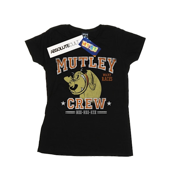 Wacky Races Dam/Dam Mutley Crew Bomull T-shirt XL Svart Black XL