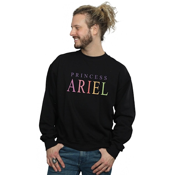Disney Herr The Little Mermaid Ariel Grafisk Sweatshirt 4XL Svart Black 4XL