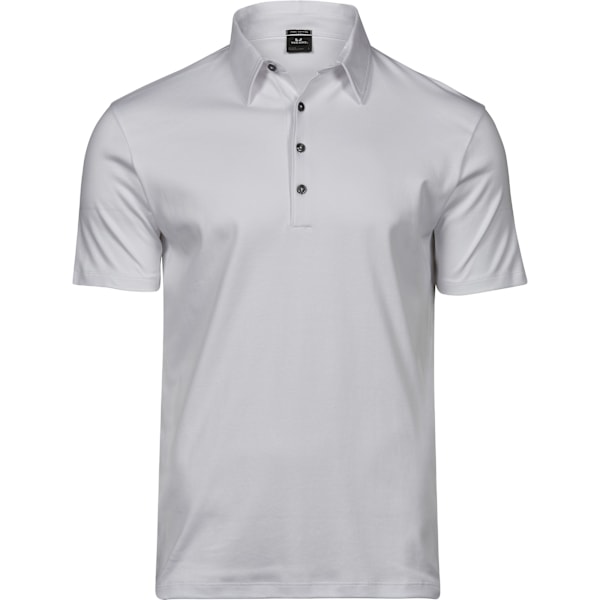 Tee Jays Herr Pima Bomull Interlock Poloshirt M Vit White M
