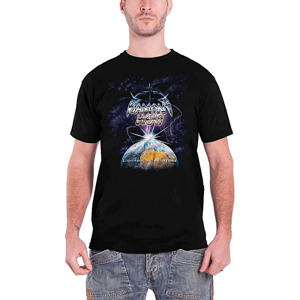 Diamond Head Unisex Adult Lightning T-Shirt S Svart Black S