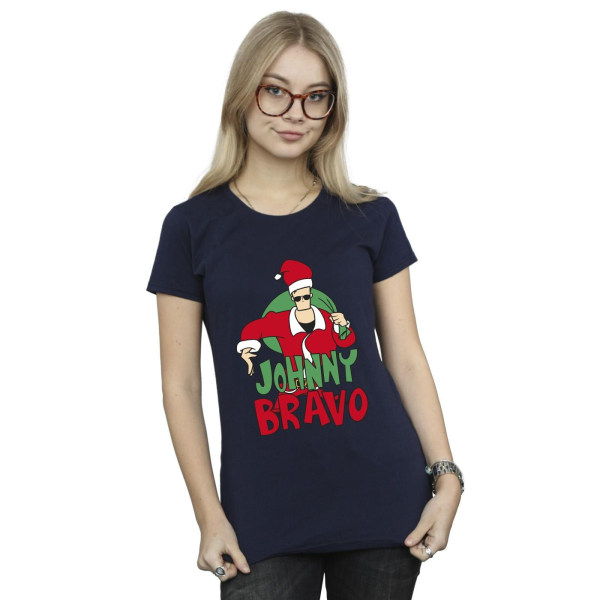 Johnny Bravo Dam/Dam Johnny Jul T-shirt i bomull M Na Navy Blue M